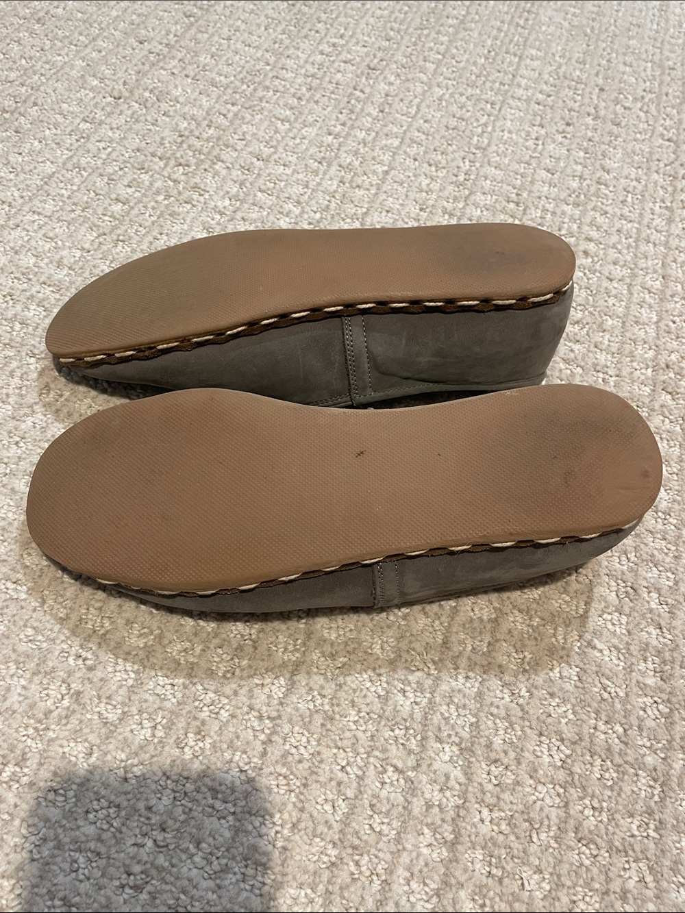 Sabah Taupe Suede Slip-On Flats - Picture 6 of 13